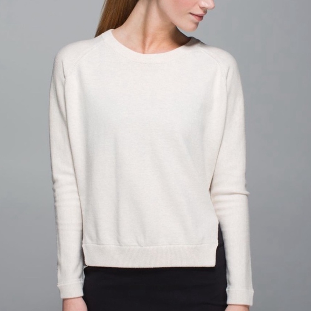 lululemon athletica Ivory Crew Neck Sweater